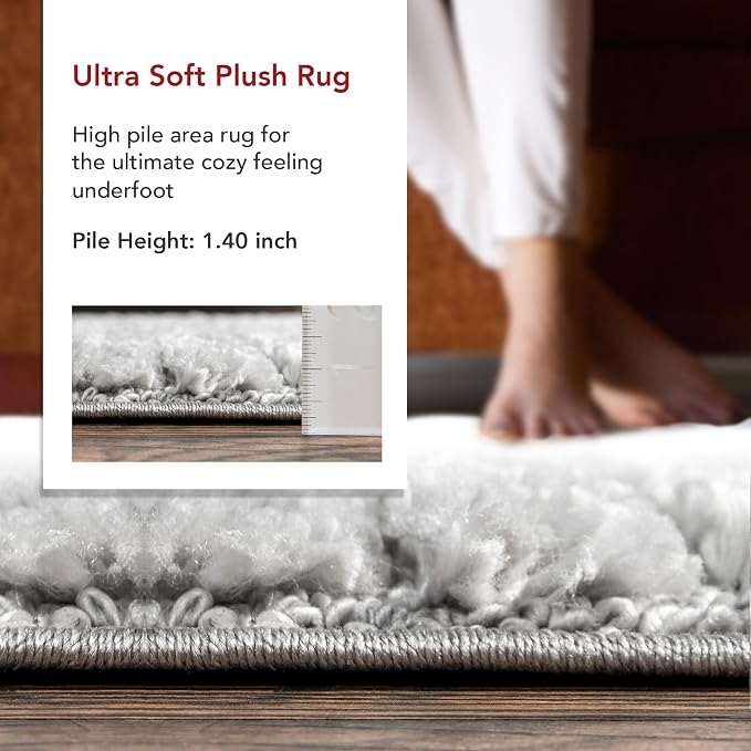nuLOOM Risette Light Grey, Soft and Textured, High Traffic, Stain Resistant - Image 4