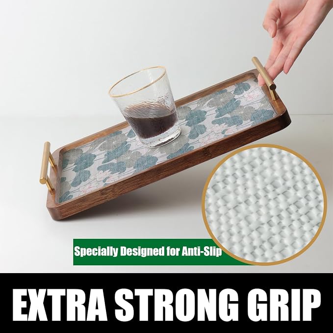 Shelf and Drawer Liner for Cabinets, Non-Adhesive and Strong Non-Slip Lotus - Image 4