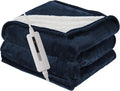 Electric Blanket Twin Size 62" x 84" Thickened Flannel and Sherpa Heated Blanket by RALYSUN