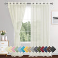 XWZO Sheer Curtains for Bedroom, Light Filtering & Breathable Extra Wide by XWZO