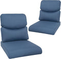 Outdoor Chair Cushions Set of 2-22 x 25 Inch Fade Resistant Patio Chair by NatureComfyOutdoorFurniture