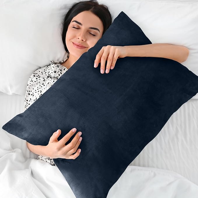 BEDELITE Flannel Pillow Cases Queen Size Set of 2, Super Soft Fleece Pillowcases - Image 5
