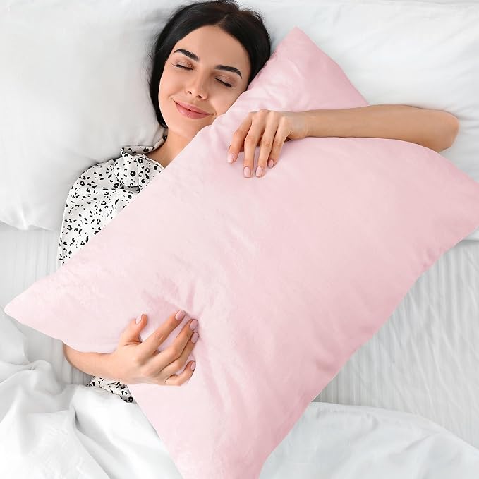 BEDELITE Flannel Pillow Cases Queen Size Set of 2, Super Soft Fleece Pillowcases - Image 5