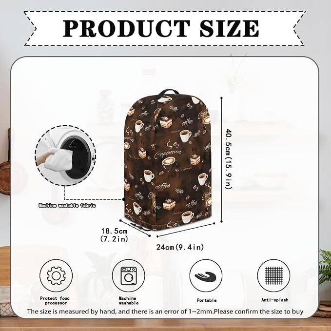 Coffee Cake Blender Dust Cover, Stand Mixer or Coffee Maker Appliance Covers - Image 6