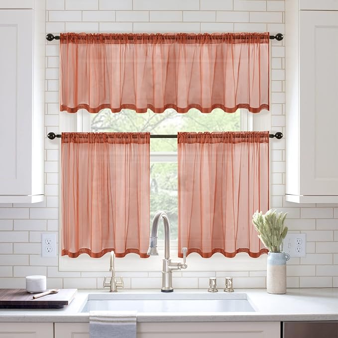MIULEE Short Sheer Curtains 30 Inch Length - Image 6