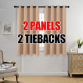 MIUCO Room Darkening Grommet Thermal Insulated Blackout Window Curtains Panels by MIUCO