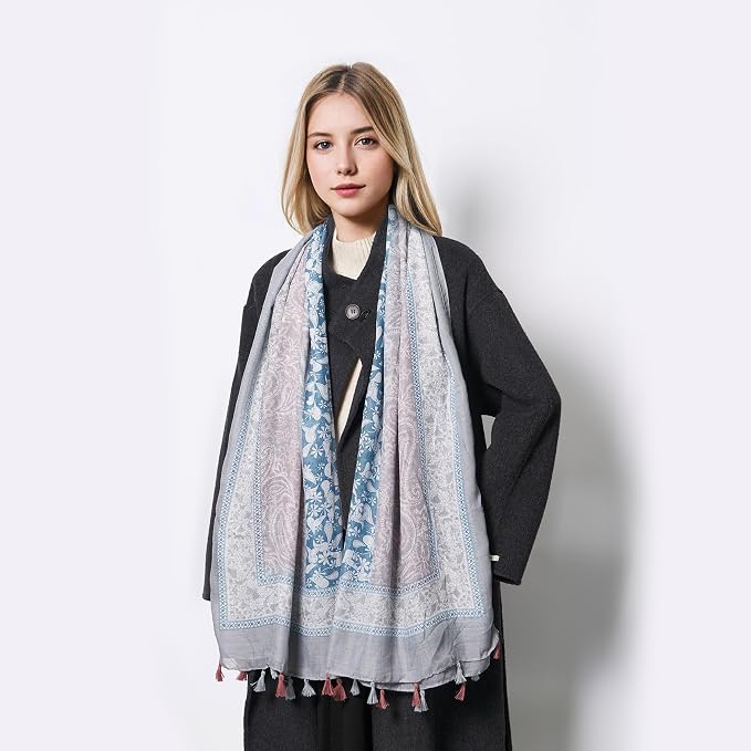 Scarf for Women Lightweight Soft Floral Leopard Printed Scarves Fall Winter - Image 6