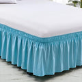 Light Blue Wrap Around Bed Skirts by Unknown