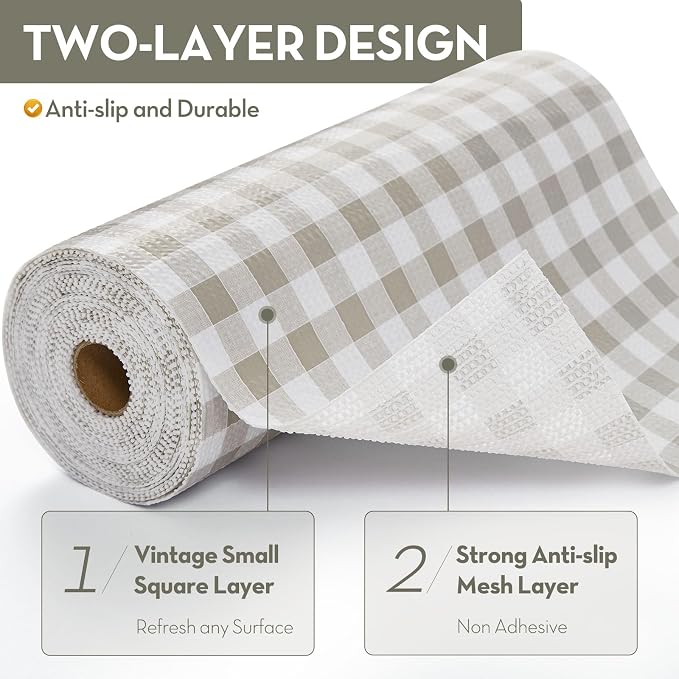 Drawer and Shelf Liner, Non-Slip Kitchen Cabinet Liners Non-Adhesive Thick - Image 3