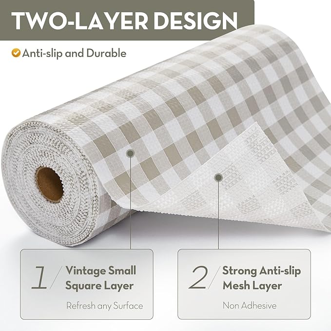 Drawer Shelf Liner for Kitchen Cabinet Liner Non-Adhesive Non-Slip Shelf Thick - Image 2