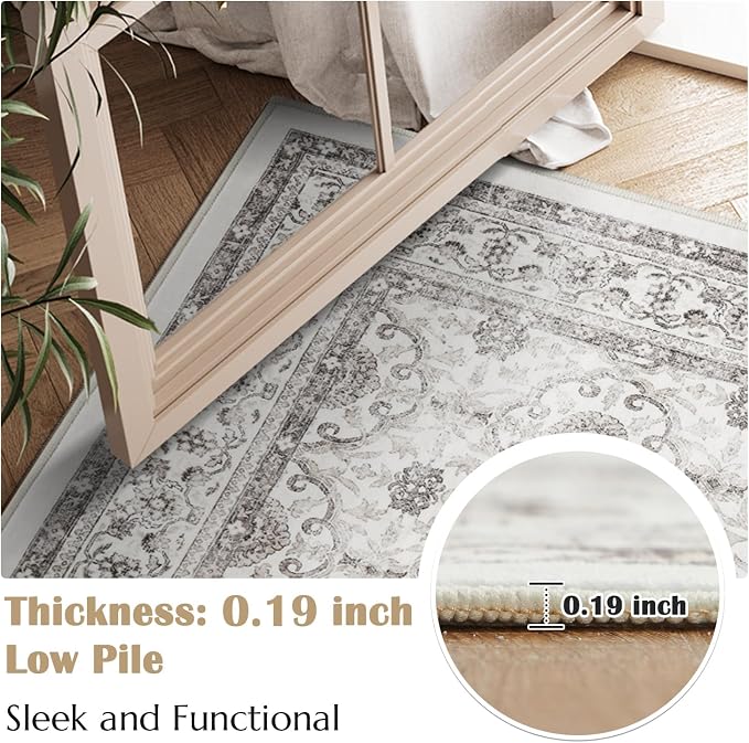 jinchan Floral 6x9 Area Rugs for Living Room - Image 8