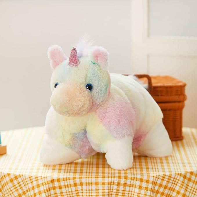 Glow Guards 16" Light Up Musical Rainbow Unicorn Plush Pillow, LED Singing Soft - Image 2
