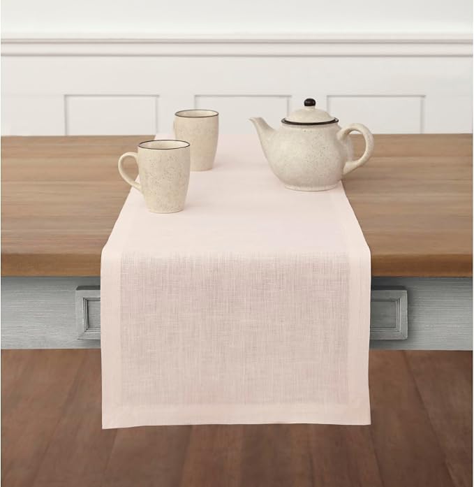 Solino Home Linen Pink Table Runner 60 Inches by SolinoHome