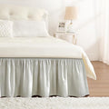 RIMELA Light Grey Bed Skirt Queen Size 15 Inch Drop, Wrap Around Elastic by RIMELABedSkirt