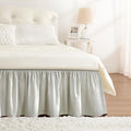 RIMELA Light Grey Bed Skirt Queen Size 18 Inch Drop, Wrap Around Elastic by RIMELABedSkirt