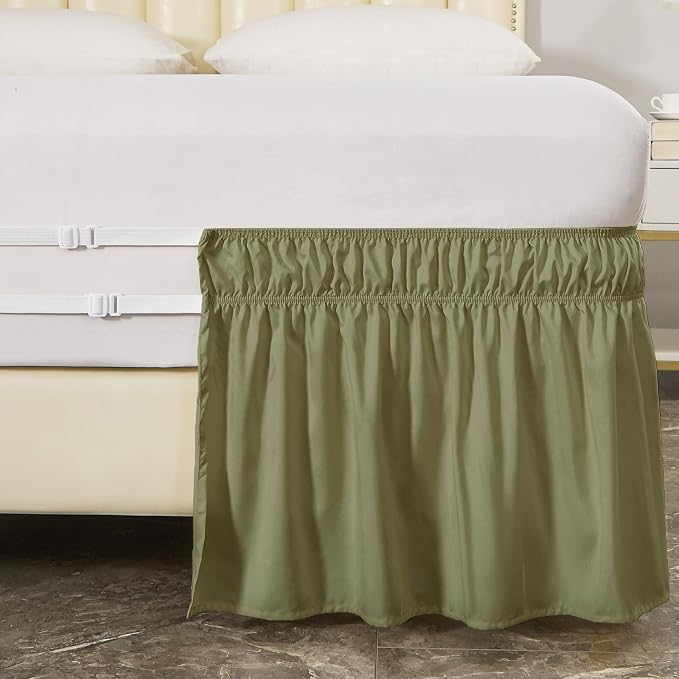 MEILA Full Bed Skirt, Wrap Around Ruffle Bed Skit - Image 6