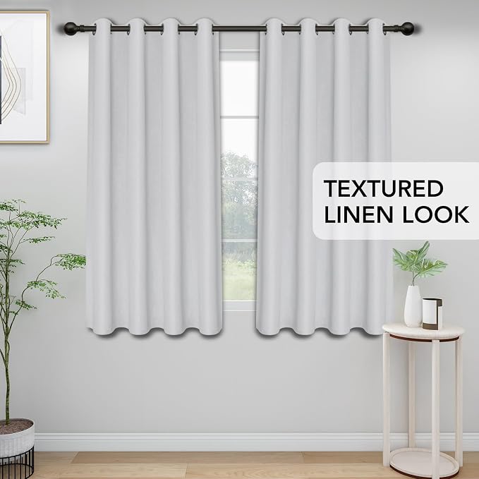 Easy-Going Linen Look Blackout Curtain Grommet Window Curtain Drapes - Image 2