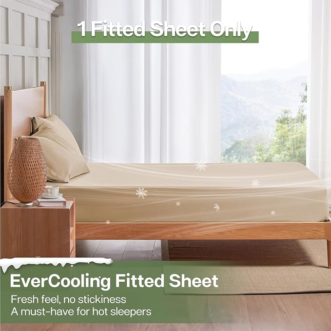 MR&HM Twin XL Fitted Sheet Only, Ultra-Soft Rayon Derived from Bamboo & - Image 3