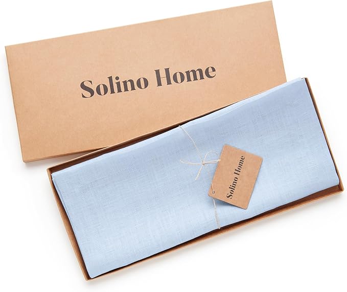 Solino Home Linen Sky Blue Table Runner 48 Inches - Image 5