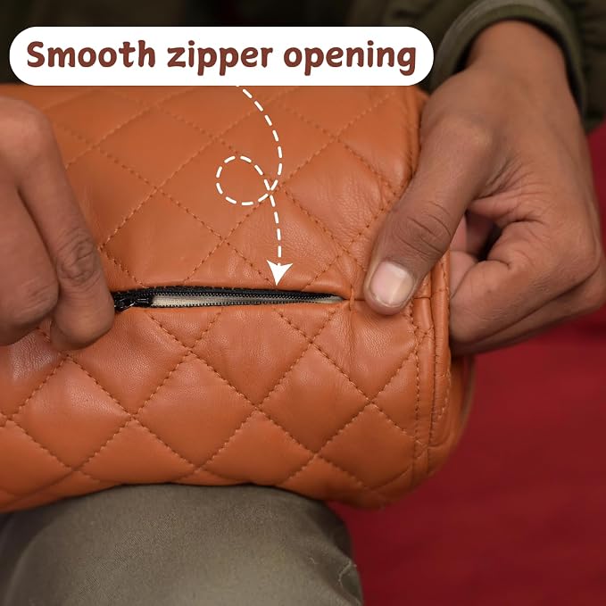 Neck Roll Pillow Cushion Cover, 14x5 Inch Full Moon Round Bolster Pillow Case - Image 4