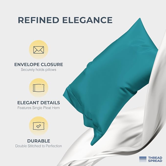 THREAD SPREAD 100% Egyptian Cotton Sheets California King Size Bed Set - Image 4