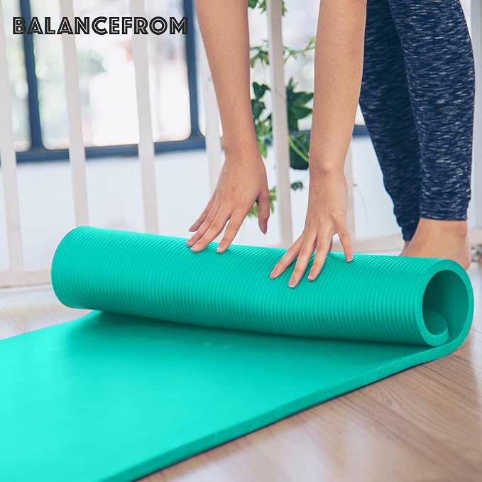 BalanceFrom GoCloud 71x24 Inches Extra Thick Yoga Mat 1-Inch High-Density Foam - Image 5