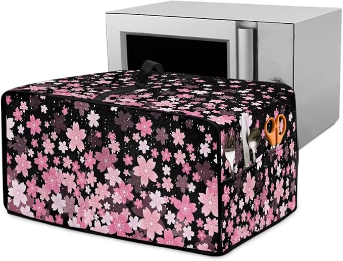 Waterproof Toaster Oven Cover Cherry Blossom Print Dust-Proof Microwave Oven by HwzdsyxlCreativeHomeDecor