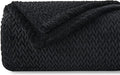 NEWCOSPLAY Super Soft Throw Blanket Black Premium Silky Flannel Fleece Leaves by NEWCOSPLAY