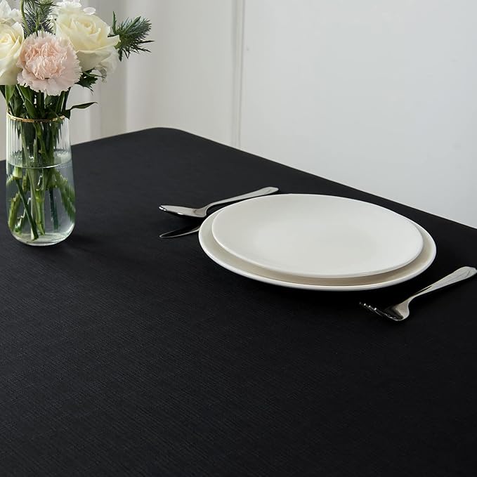 maxmill Square Tablecloth Water Resistance Antiwrinkle Spill Proof Linen - Image 3