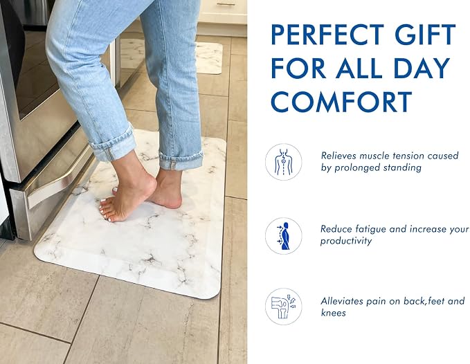 Klay Home Kitchen mats for Floor Anti Fatigue, 3/4" Thick 100% PU Memory Foam - Image 3