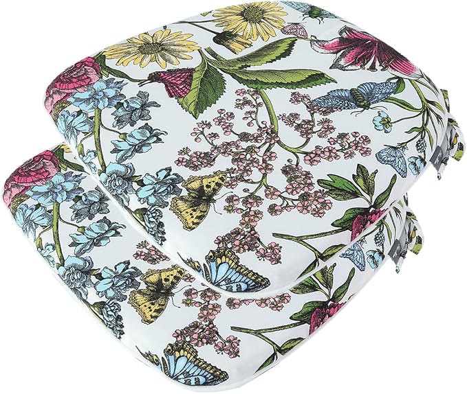 Outdoor Chair Cushions Set of 2, Patio Seat Cushion 17"x16"x2", U-Shaped Dining by FUNHOME