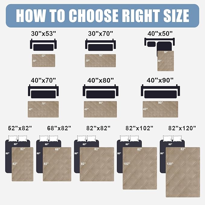 Smiry Waterproof Dog Bed Cover Blanket 40x50, Soft Reversible Pet Blanket - Image 6