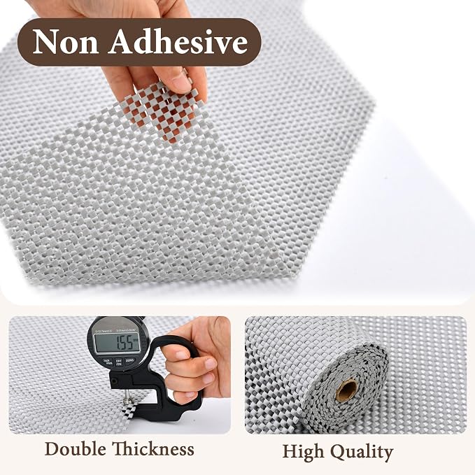 Drawer and Shelf Liner for Kitchen Cabinet: 17 in X 20 Ft Non Slip Waterproof - Image 2