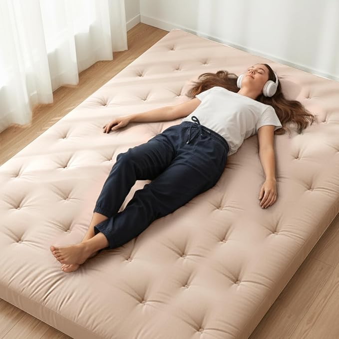 ZonLi Japanese Floor Futon Mattress Full Size 75"x 54", 100% Cotton Cover 2.5'' by Zonli