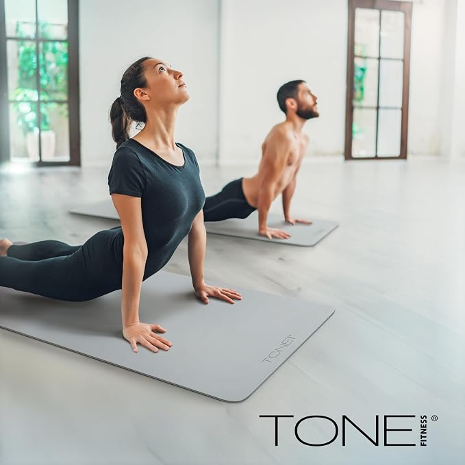 TONE Fitness Yoga Mat 1/4" Thick Non Slip Exercise & Pilates Mat - Image 8