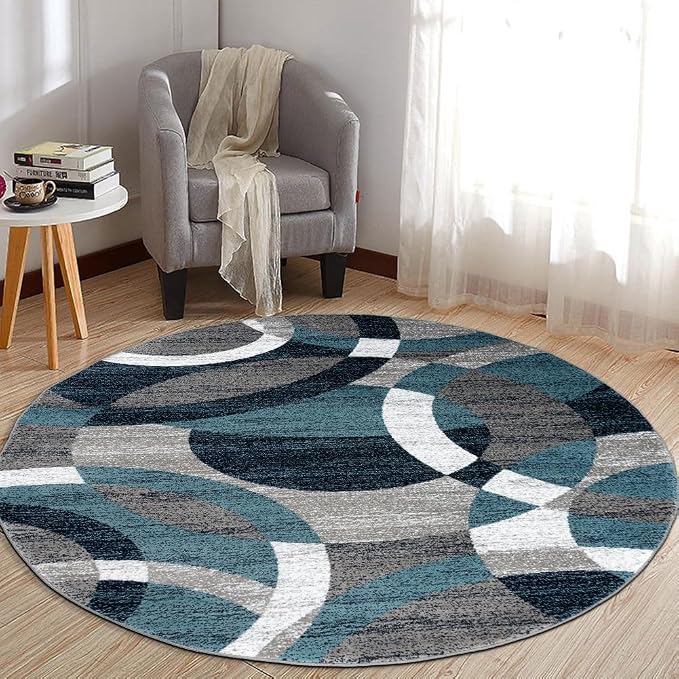 Rugshop Contemporary Abstract Circles Perfect by Rugshop