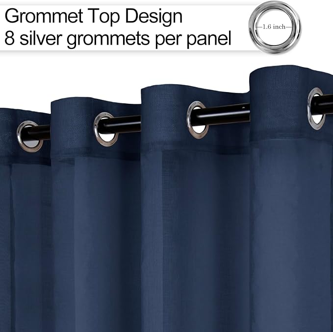 XWZO Sheer Curtains 84 Inches Long - Image 2