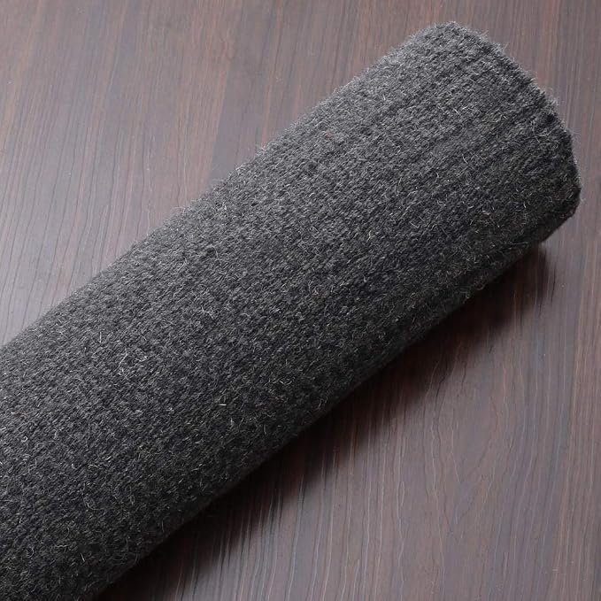 Rugsotic Carpets Hand Woven Flat Weave Kilim Wool 4'x6' Area Rug Solid Charcoal - Image 9