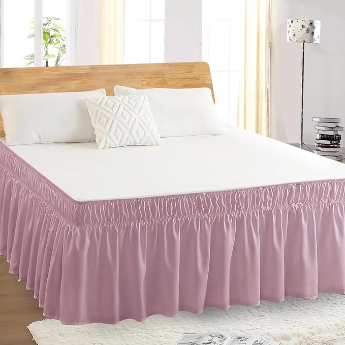 Queen Bed Skirt, Elastic Wrap Around Bed Skirt Queen Size, Bed Skirts - Image 5