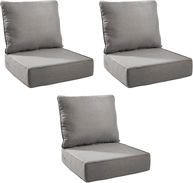 Outdoor Cushion Set for Furniture Patio Furniture, UV Resistant, Water Resistant by PLANNTONNEO