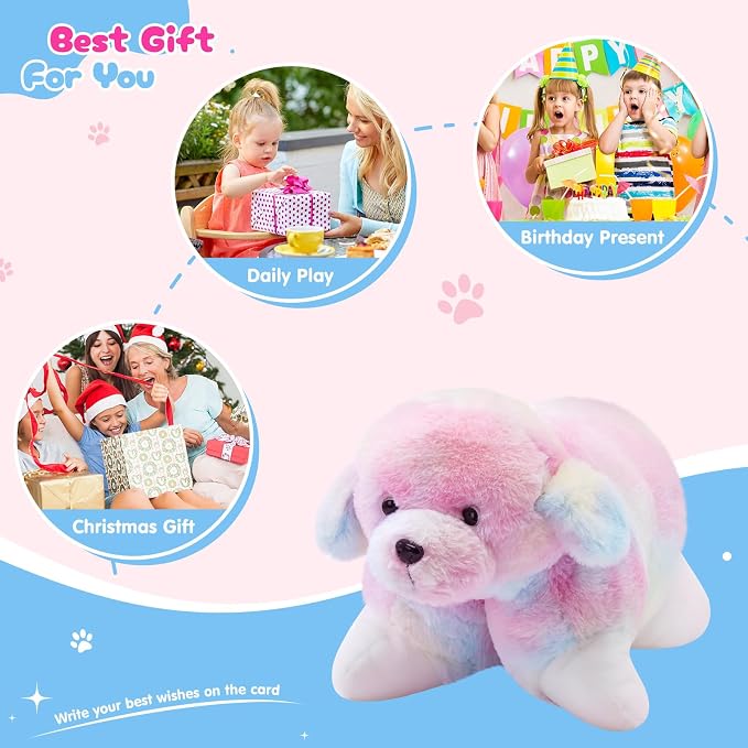 Glow Guards 14" Light Up Musical Rainbow Dog Stuffed Animal Sofa Decors - Image 5