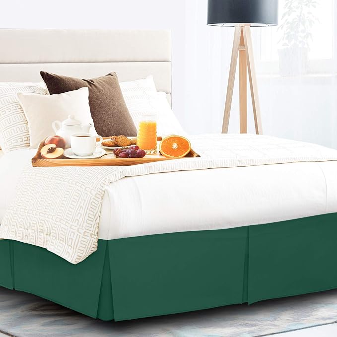 Nestl Hunter Green Twin XL Bed Skirt - Image 8