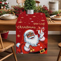Black Santa Claus Table Runner, 13x90 Inch, Merry Christmas Table Runners Xmas by Unknown