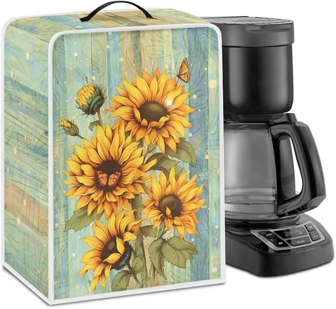 Mumeson Sunflower Extra Large Lightweight Coffee Maker Cover by Mumeson
