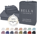 Bella Coterie 7 Piece Luxury Bamboo Viscose Split King Size Sheet Set | 2 by BC