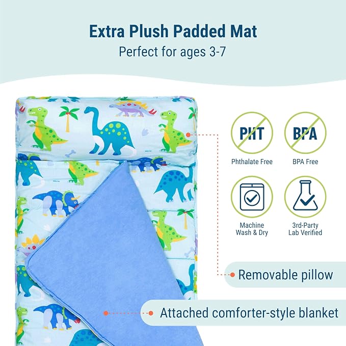 Wildkin Kids Original Nap Mat – Cozy Kids Sleep Mat - Image 3