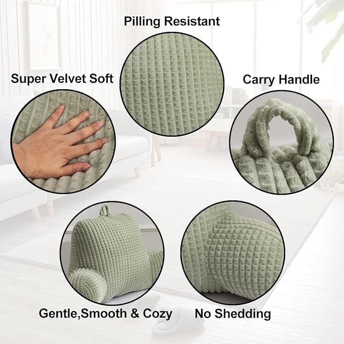 Holawakaka Reading Pillow for Bed and Sofa Couch Sitting Up, Backrest Pillows - Image 5