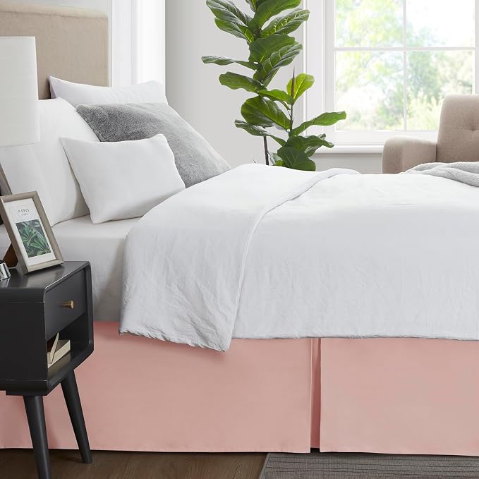 Nestl Peach Beige Twin XL Bed Skirt - Image 3
