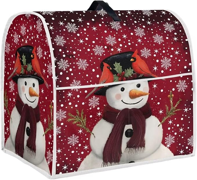 Christmas Mixer Cover for Kitchen Aid 6-8 Qt Mixer, Snowman Small Appliance by HUISEFOR