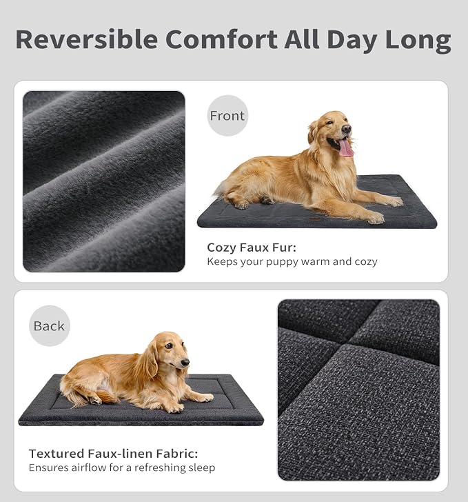 MADE 4 PETS Dog Crate Pad Bed for Extra Large Dogs, Washable & Reversible - Image 3